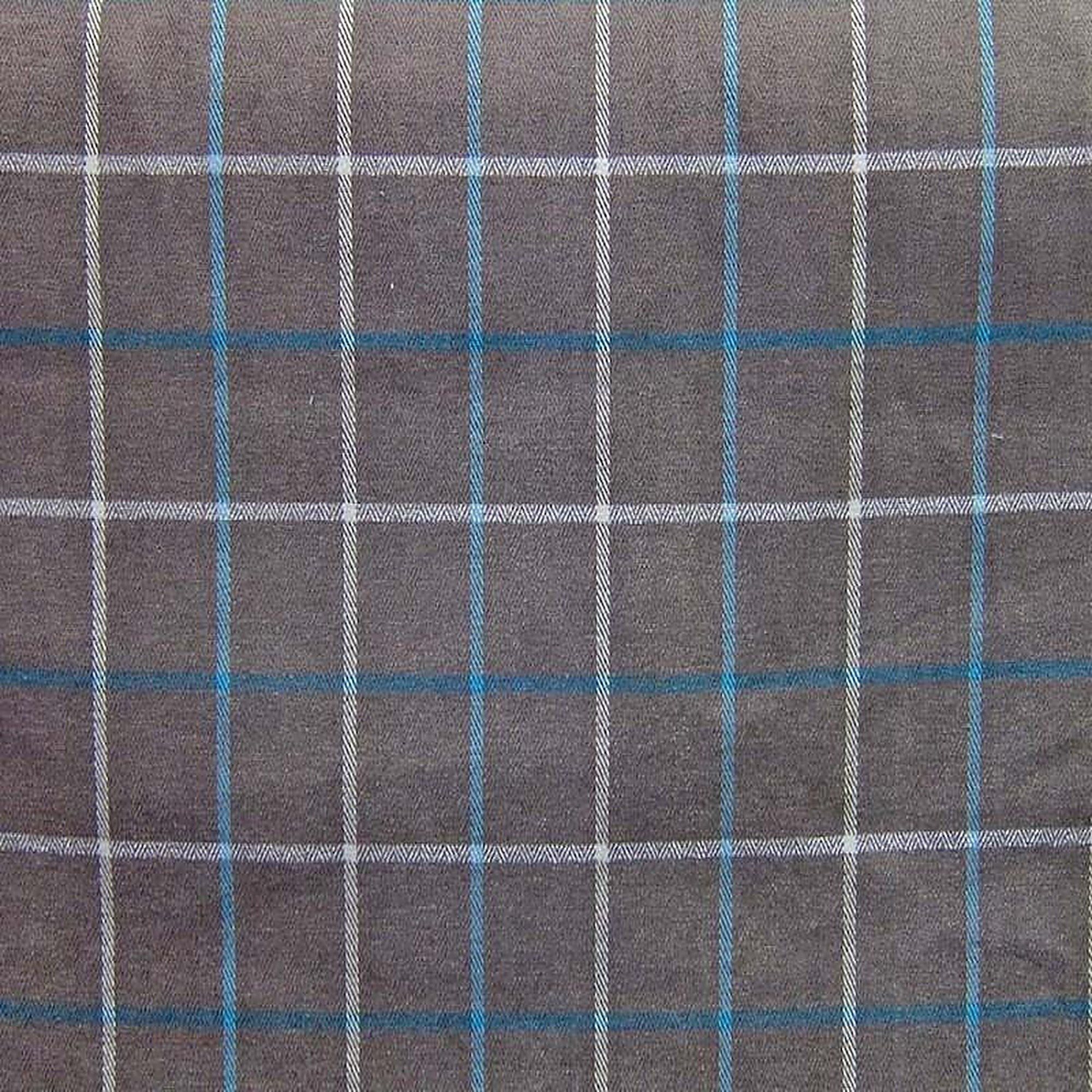 Guetta Fabric in color Glacier is a Plaid Chenille Fabric pattern good for Drapery & Curtain Fabric and Upholstery Fabric