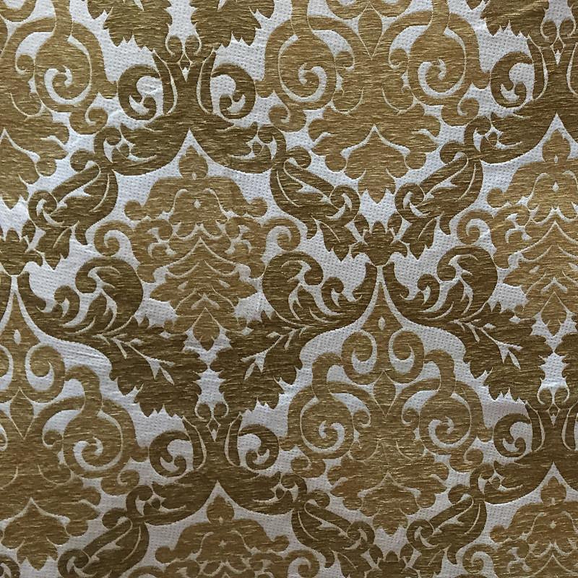 Hannah Fabric in color Brass is a Two-Toned Damask Fabric pattern good for Upholstery Fabric