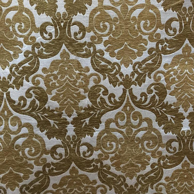 Hannah Fabric in color Brass is a Two-Toned Damask Fabric pattern good for Upholstery Fabric