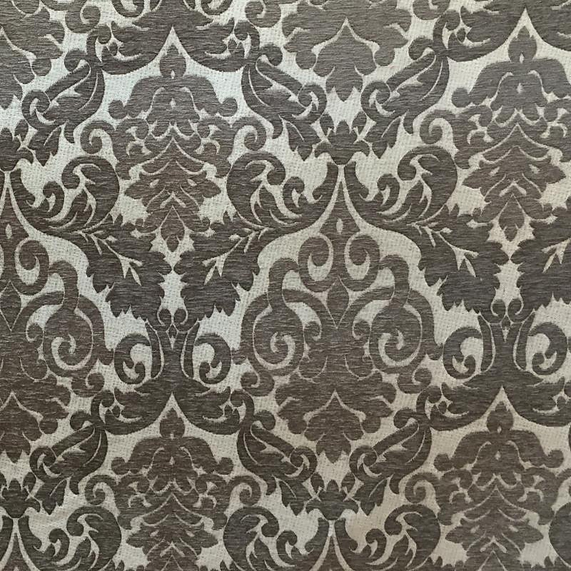 Hannah Fabric in color Charcoal is a Two-Toned Damask Fabric pattern good for Upholstery Fabric