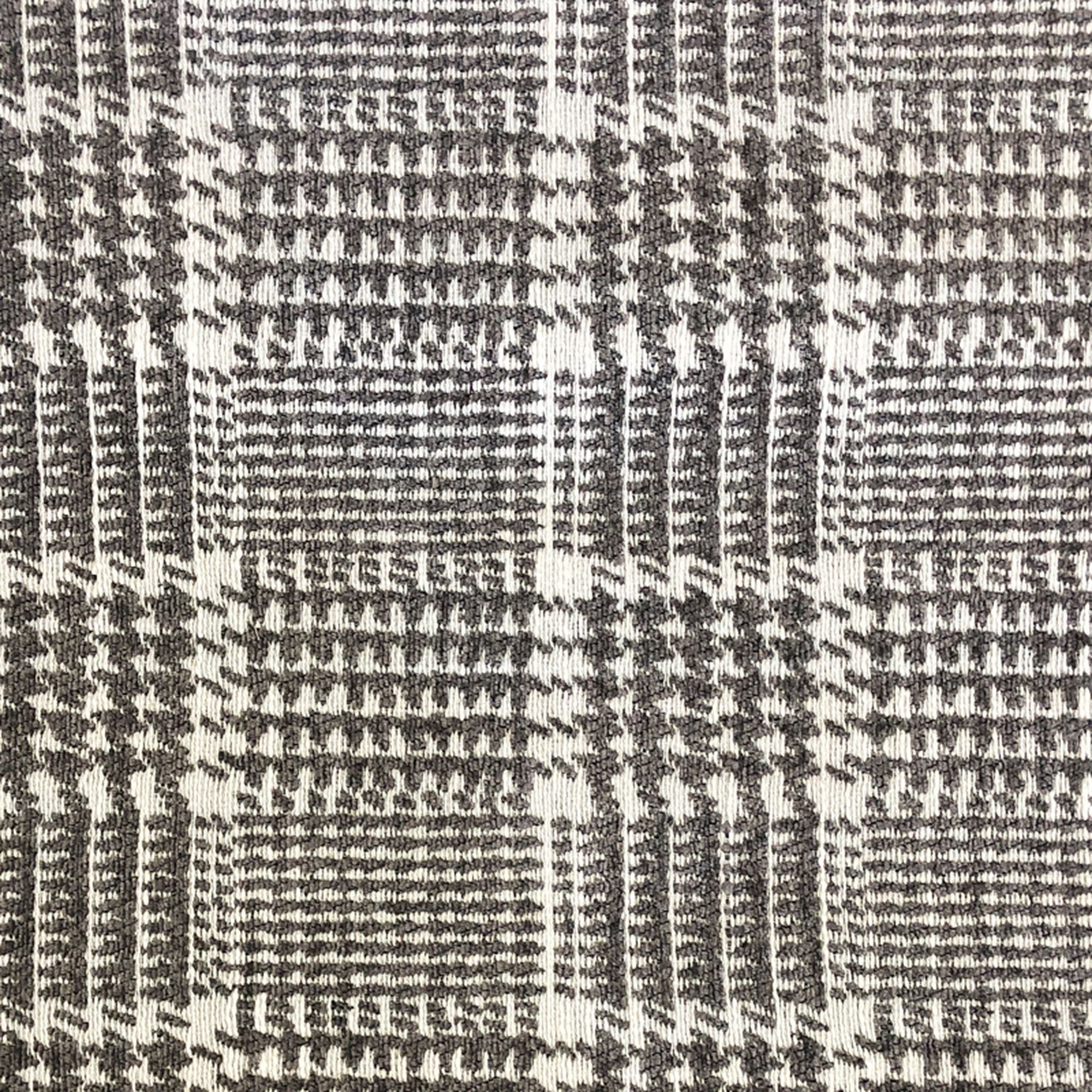 Jace fabric in color Flax showcasing fabric houndstooth square chenille upholstery fabric & drapery & curtain fabric.