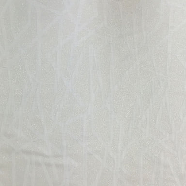 Jackie Fabric in color White is a Metallic Base Abstract Line Fabric pattern good for Drapery & Curtain Fabric