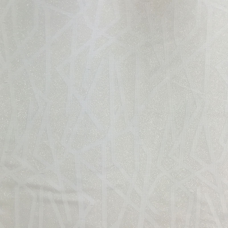 Jackie Fabric in color White is a Metallic Base Abstract Line Fabric pattern good for Drapery & Curtain Fabric