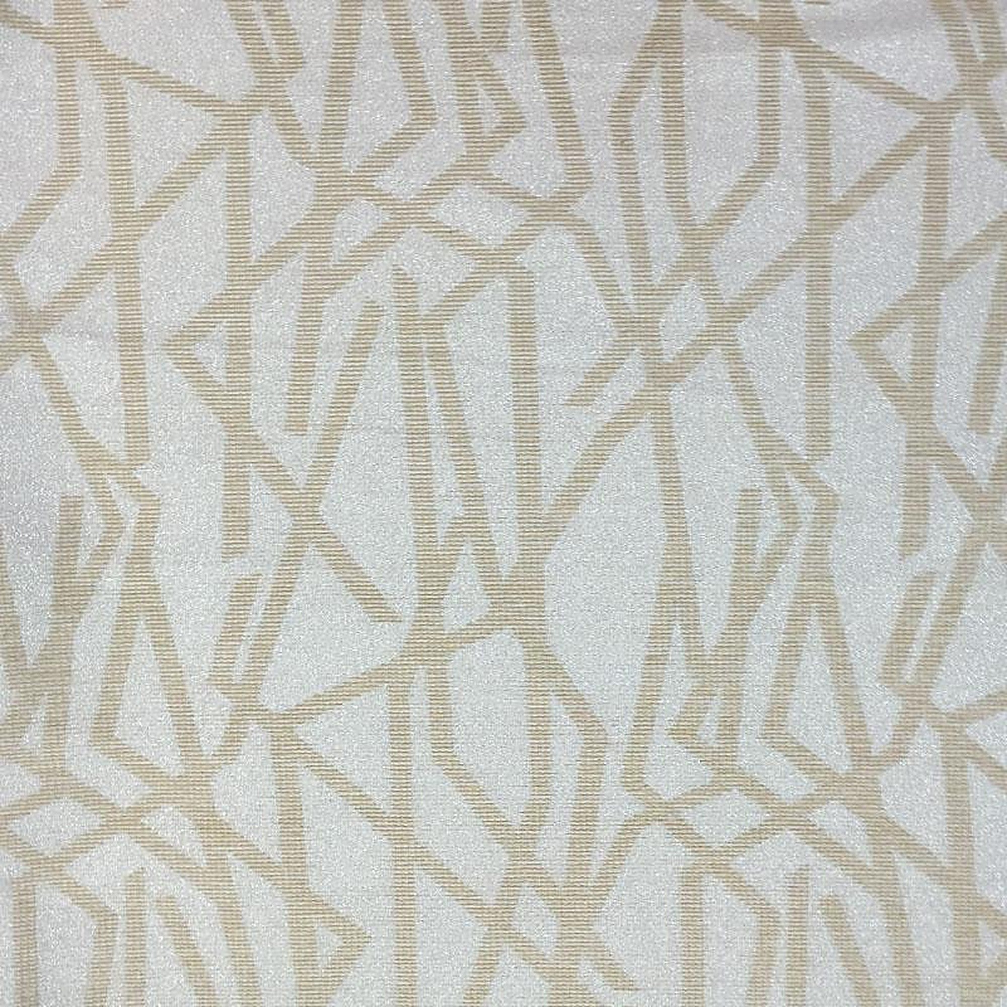 Jackie Fabric in color Beige is a Metallic Base Abstract Line Fabric pattern good for Drapery & Curtain Fabric
