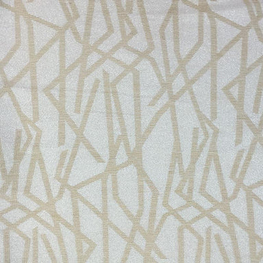 Jackie Fabric in color Beige is a Metallic Base Abstract Line Fabric that is good for Drapery & Curtain Fabric