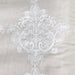 Kendall Fabric in color Straw is a Damask Embroidered Sheer Fabric pattern good for Drapery & Curtain Fabric