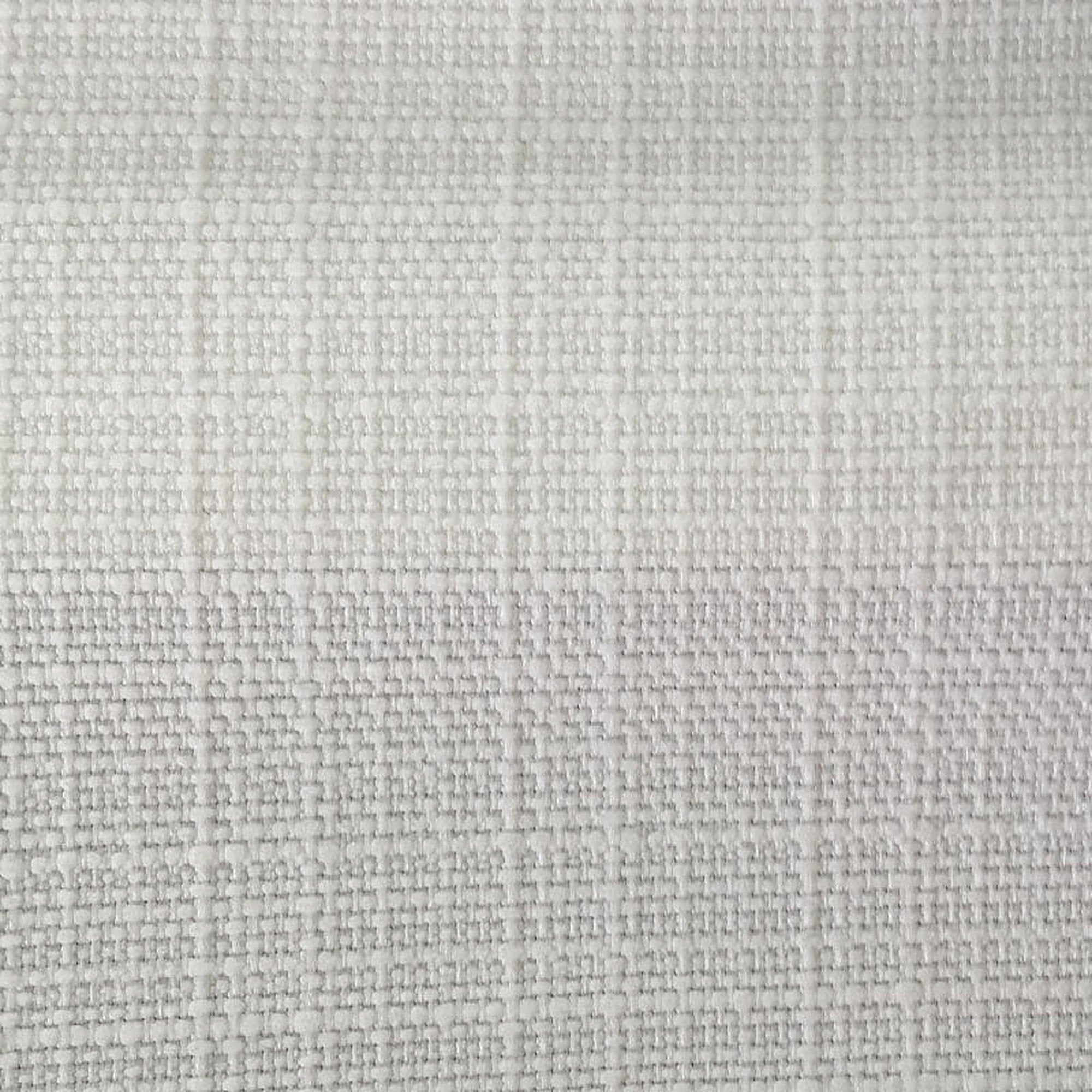 Klein Fabric in color White is a Solid Basketweave Linen Look Fabric pattern good for Drapery & Curtain Fabric and Upholstery Fabric