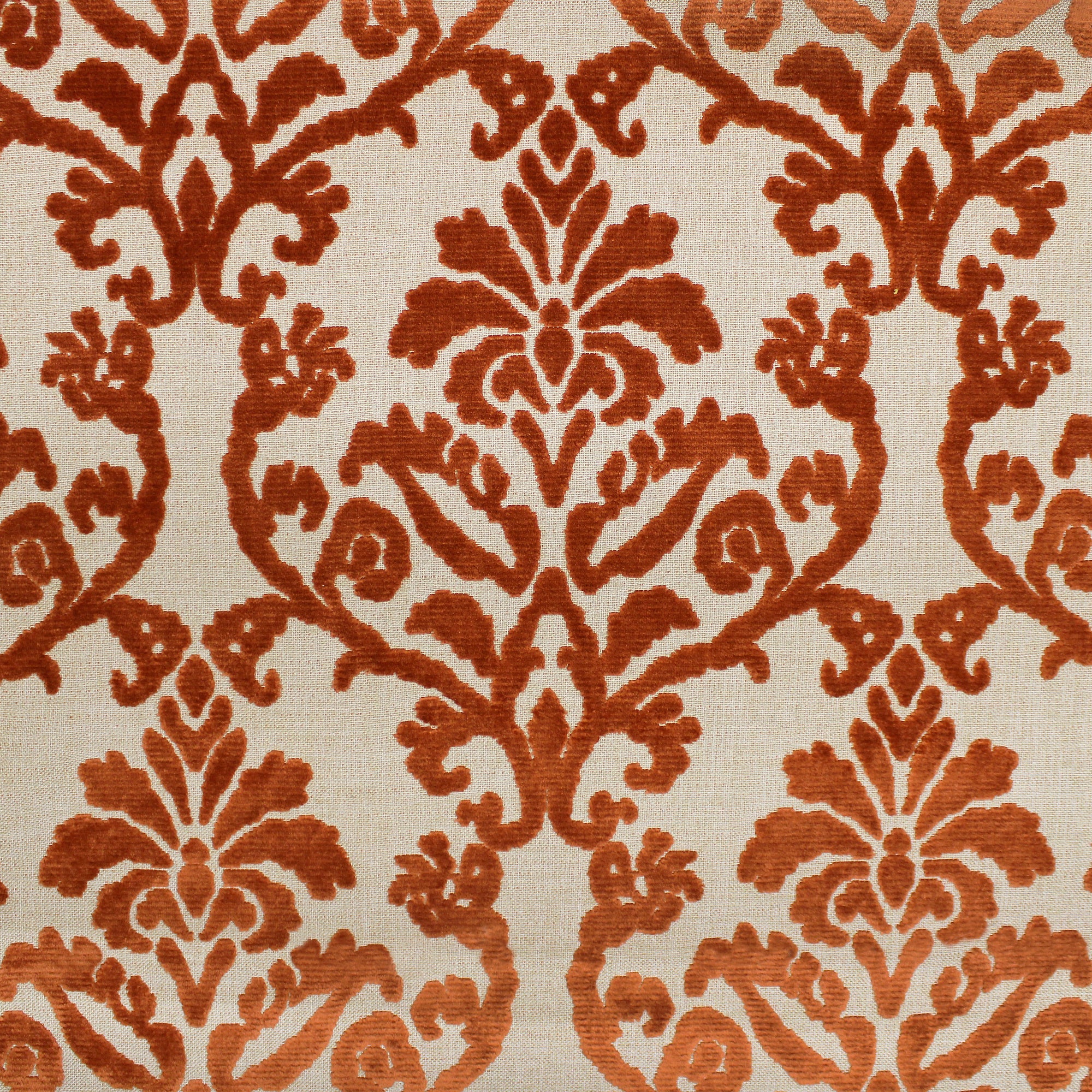 Klume Fabric | Damask Chenille on Linen Look Base