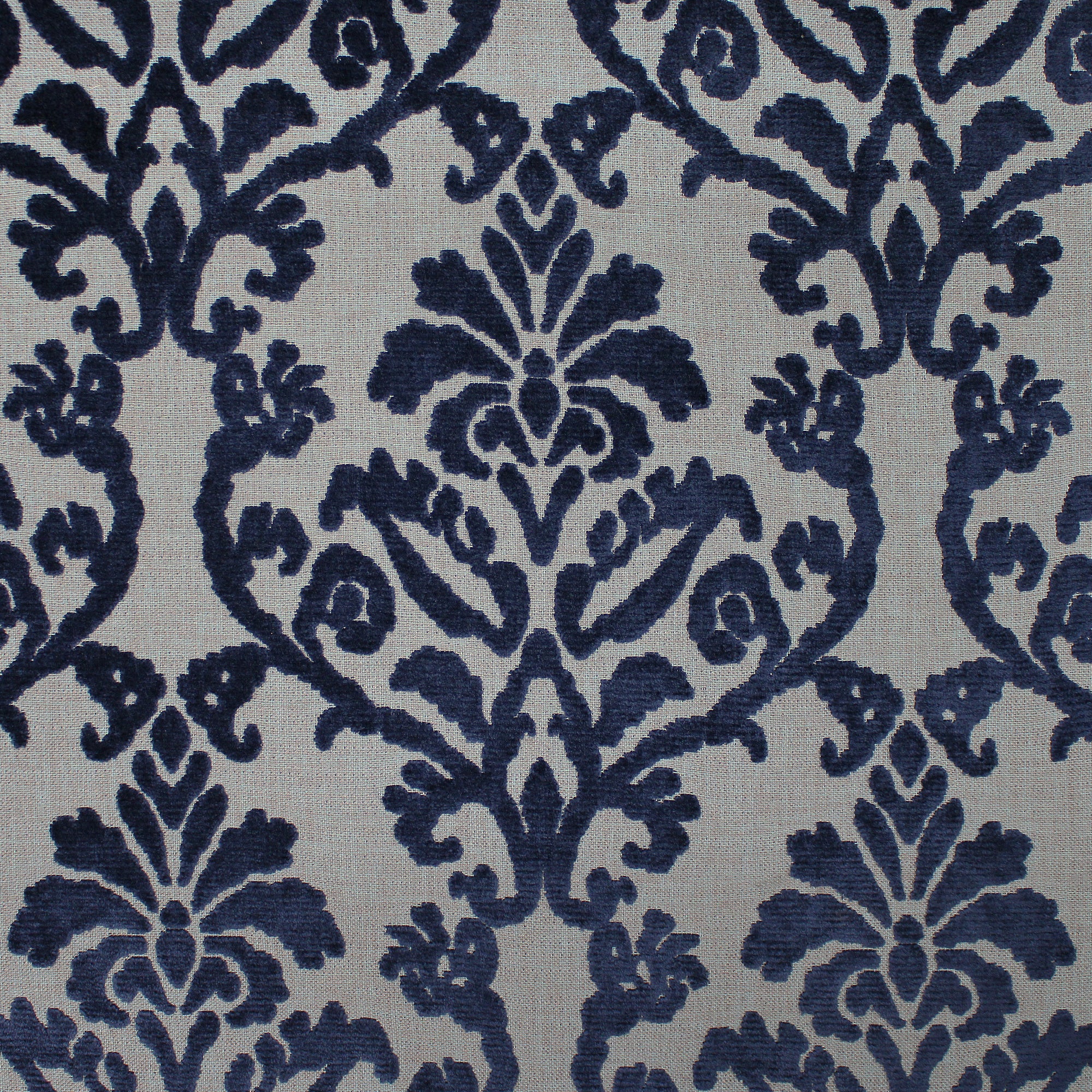 Klume Fabric | Damask Chenille on Linen Look Base