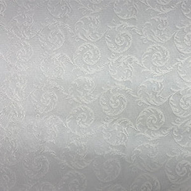 Lacey Fabric in color White is a Tone-on-Tone Swirl Jacquard Fabric pattern good for Drapery & Curtain Fabric