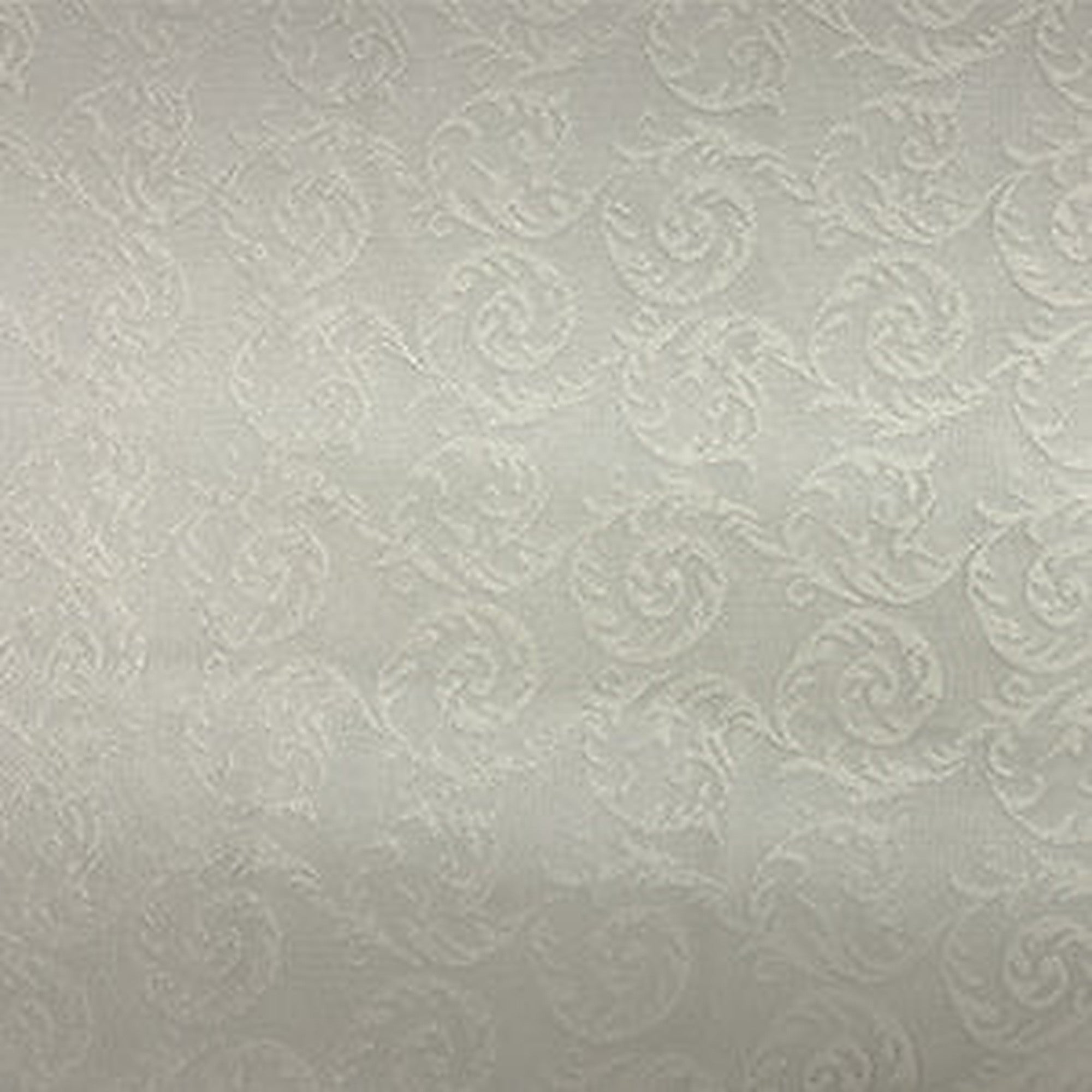 Lacey Fabric in color Ivory is a Tone-on-Tone Swirl Jacquard Fabric pattern good for Drapery & Curtain Fabric