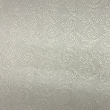 Lacey Fabric in color Ivory is a Tone-on-Tone Swirl Jacquard Fabric that is good for Drapery & Curtain Fabric