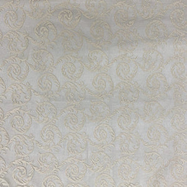 Lacey Fabric in color Beige is a Tone-on-Tone Swirl Jacquard Fabric pattern good for Drapery & Curtain Fabric