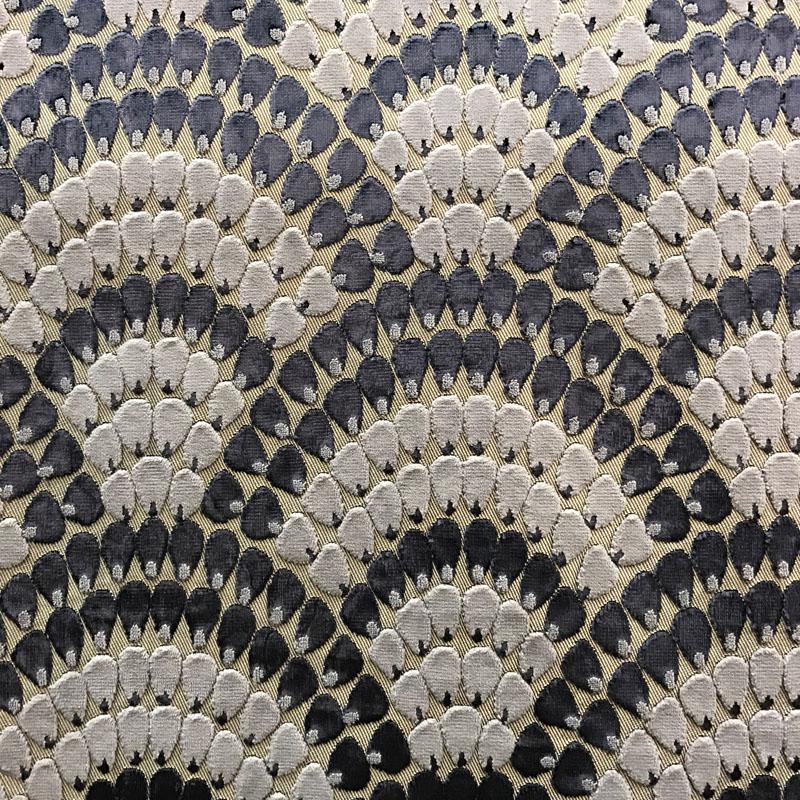 Lennix Fabric | Scallop Multi-Color Cut Velvet