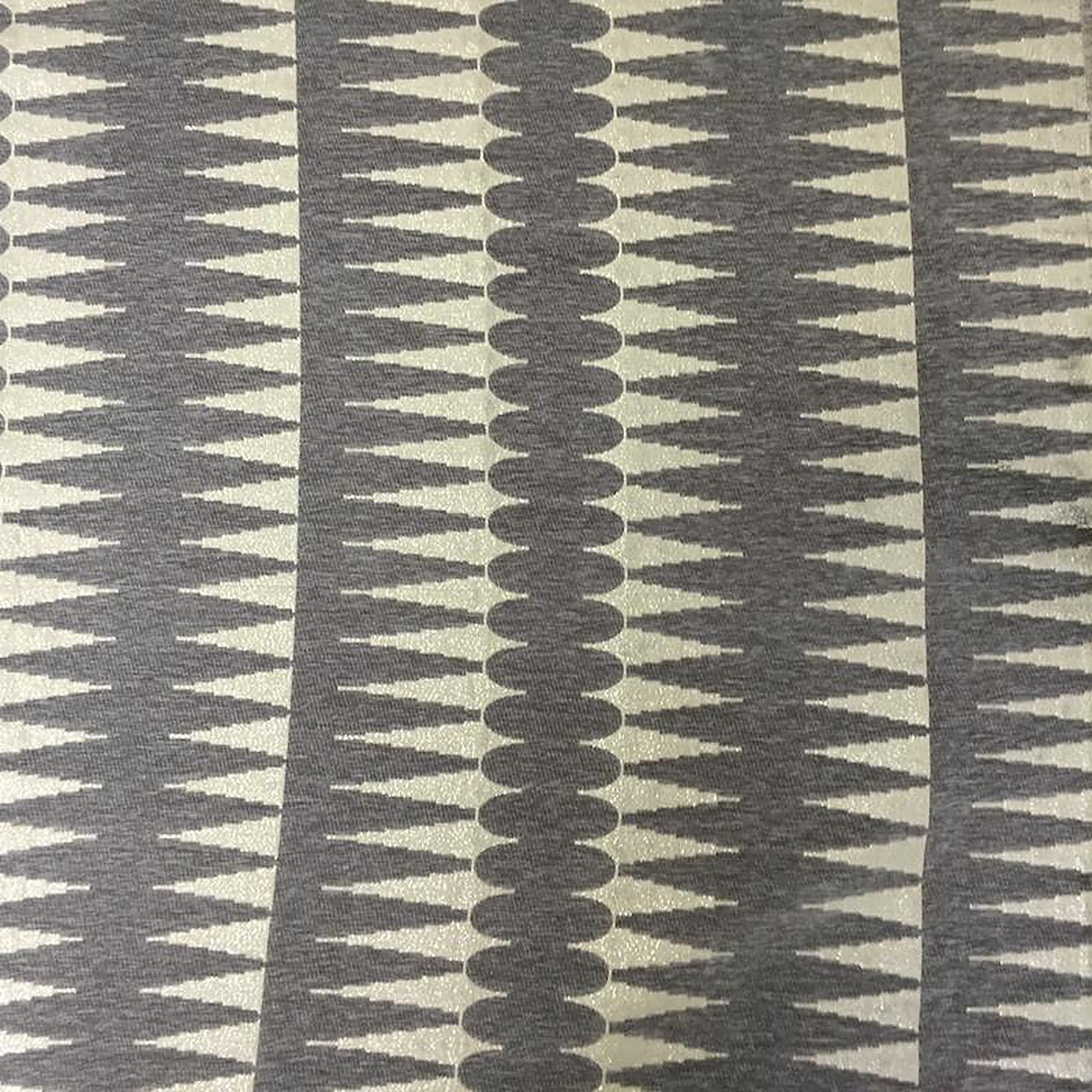 Leslie Fabric in color Silver is a Modern Geometric Metallic Fabric pattern good for Upholstery Fabric