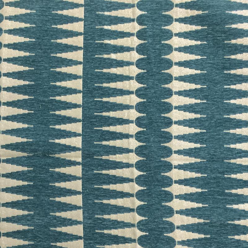 Leslie Fabric in color Spa is a Modern Geometric Metallic Fabric pattern good for Upholstery Fabric