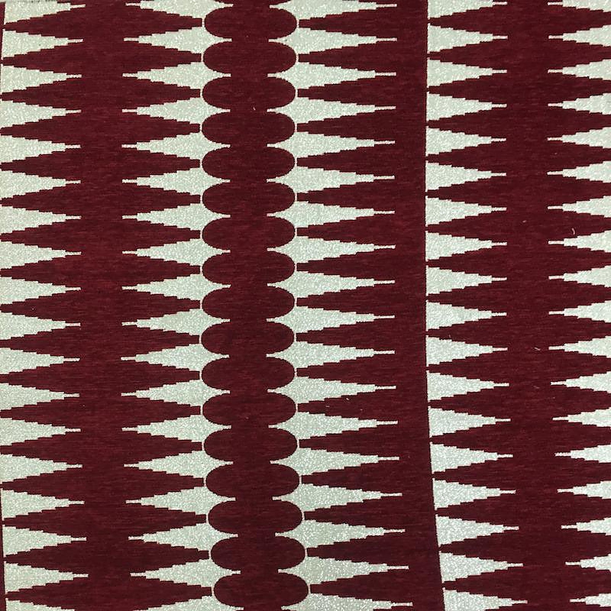 Leslie Fabric in color Red is a Modern Geometric Metallic Fabric pattern good for Upholstery Fabric