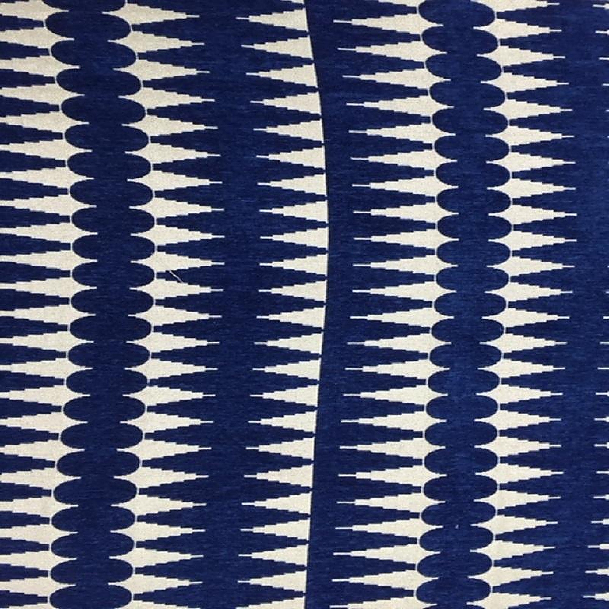 Leslie Fabric in color Navy is a Modern Geometric Metallic Fabric pattern good for Upholstery Fabric
