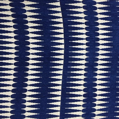 Leslie Fabric in color Navy is a Modern Geometric Metallic Fabric that is good for Upholstery Fabric