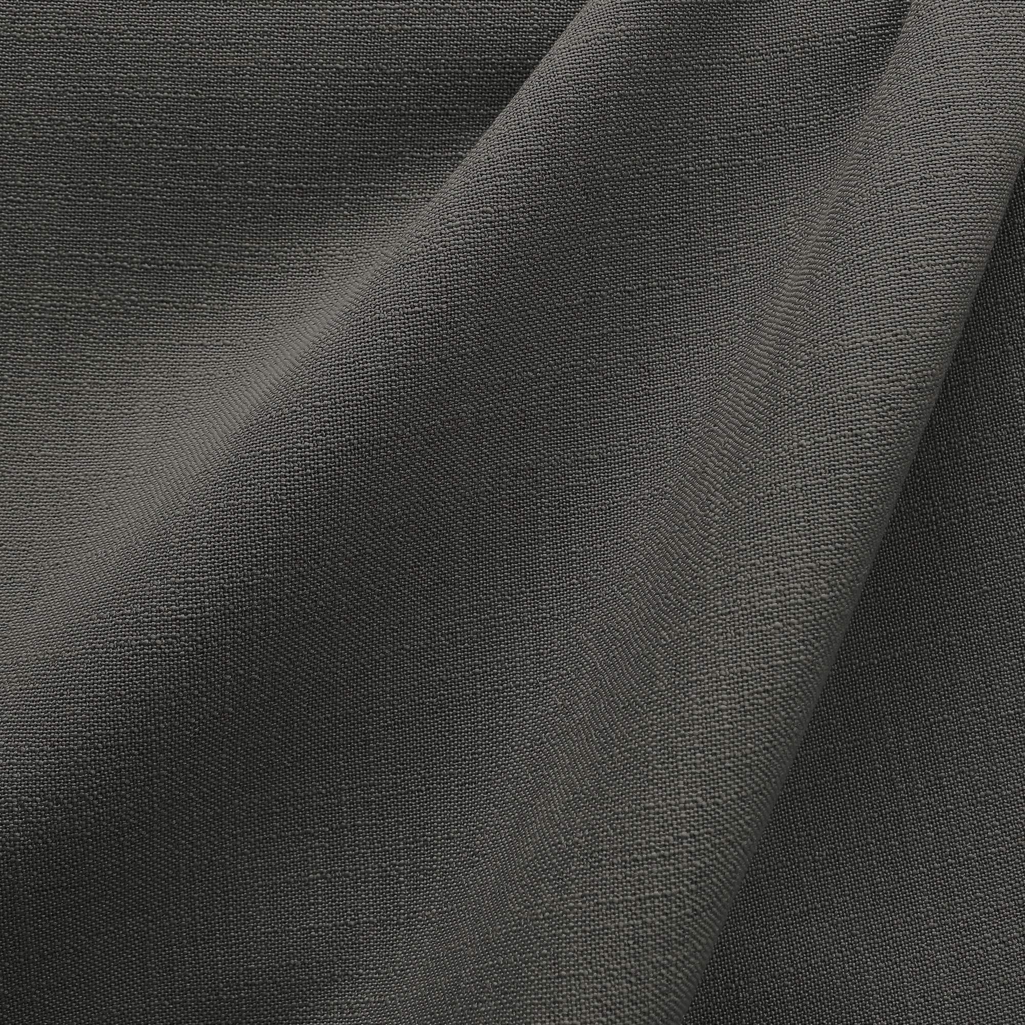 Linati fabric in color Gray showcasing fabric solid linen look upholstery fabric & drapery & curtain fabric & table linen fabric.