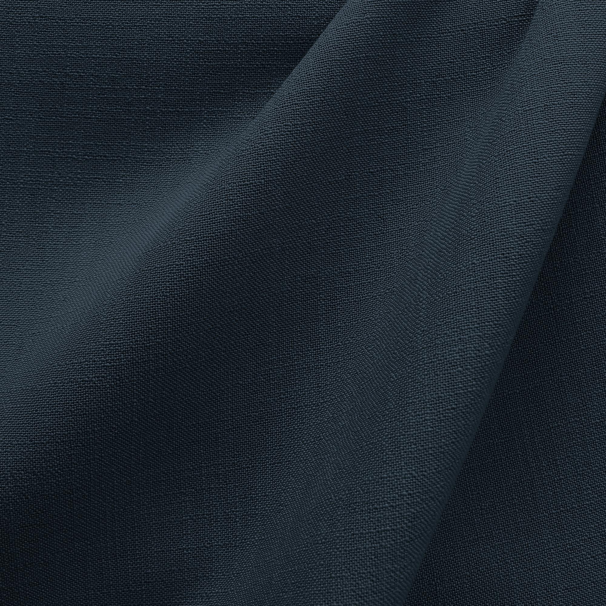 Linati fabric in color Navy showcasing fabric solid linen look upholstery fabric & drapery & curtain fabric & table linen fabric.