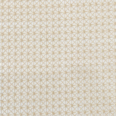Lure Fabric in color Cream is a Geometric Embroidered Fabric pattern good for Drapery & Curtain Fabric