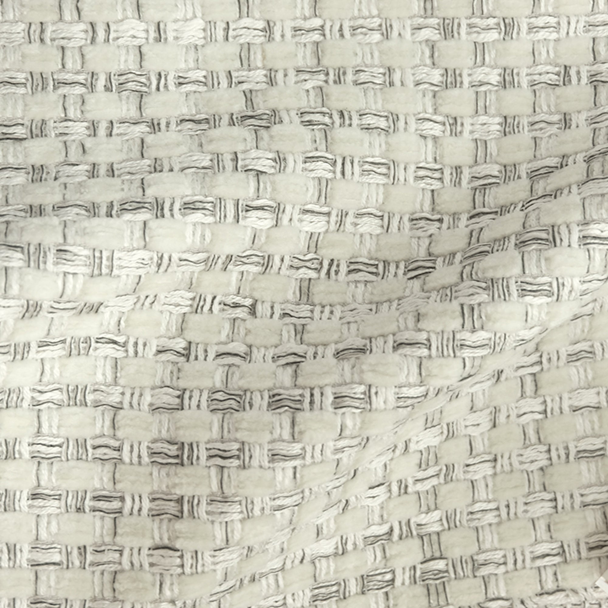 Lydia fabric in color Ivory showcasing fabric two tone woven look linen blend upholstery fabric.