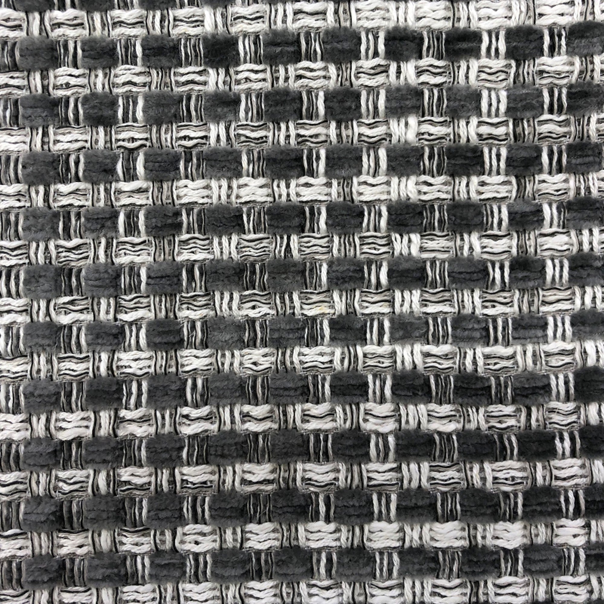 Lydia fabric in color Gray showcasing fabric two tone woven look linen blend upholstery fabric.