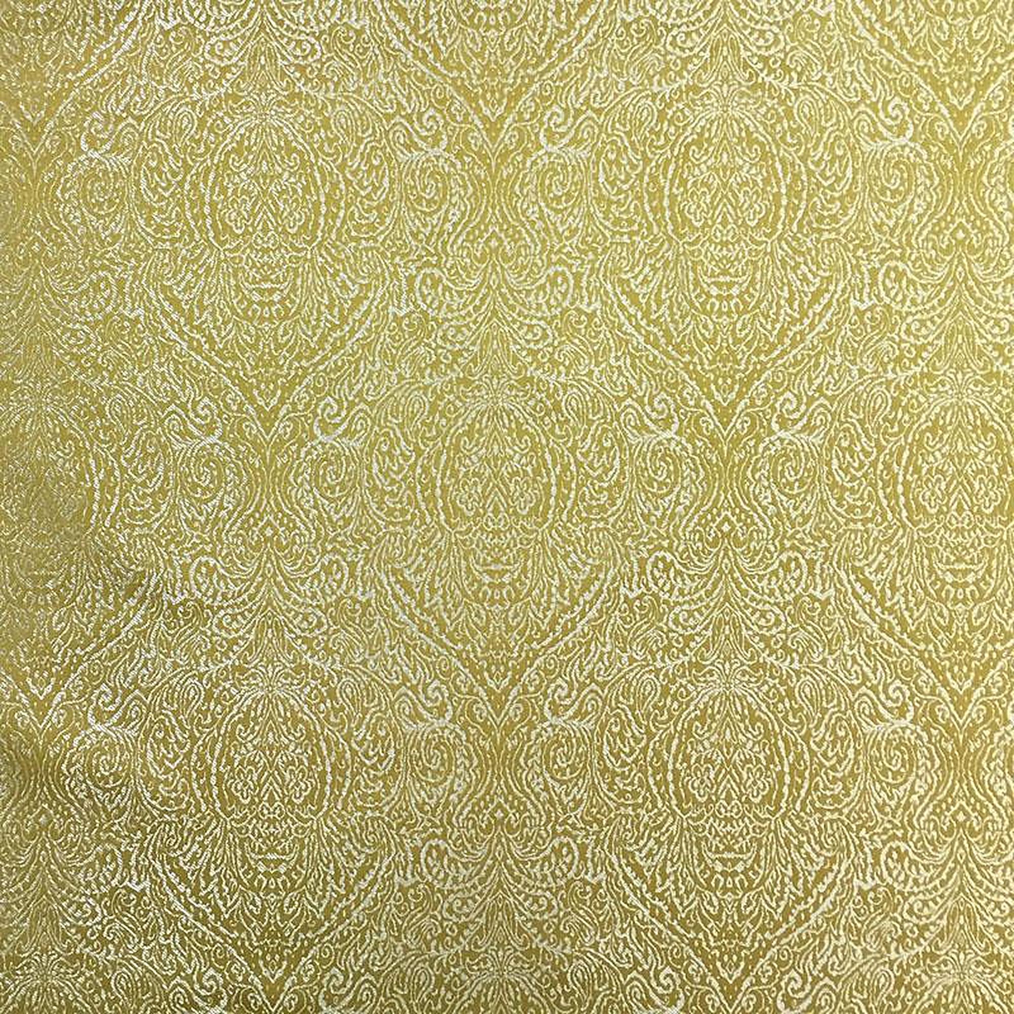 Madeline Fabric in color Gold is a High-Sheen Damask Fabric pattern good for Upholstery Fabric