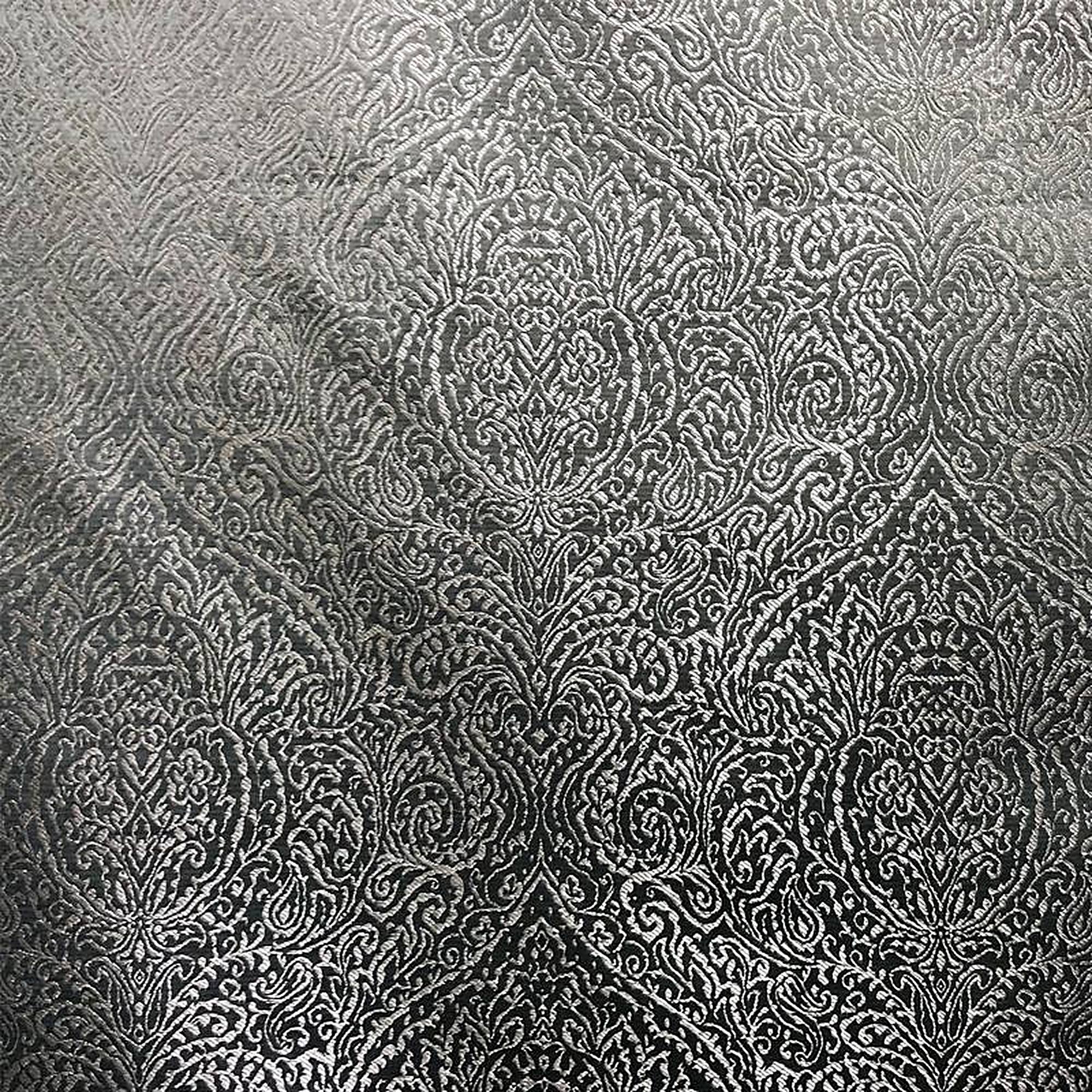 Madeline Fabric in color Gray is a High-Sheen Damask Fabric pattern good for Upholstery Fabric