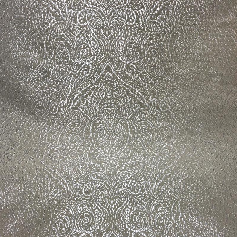 Madeline Fabric in color Flax is a High-Sheen Damask Fabric pattern good for Upholstery Fabric