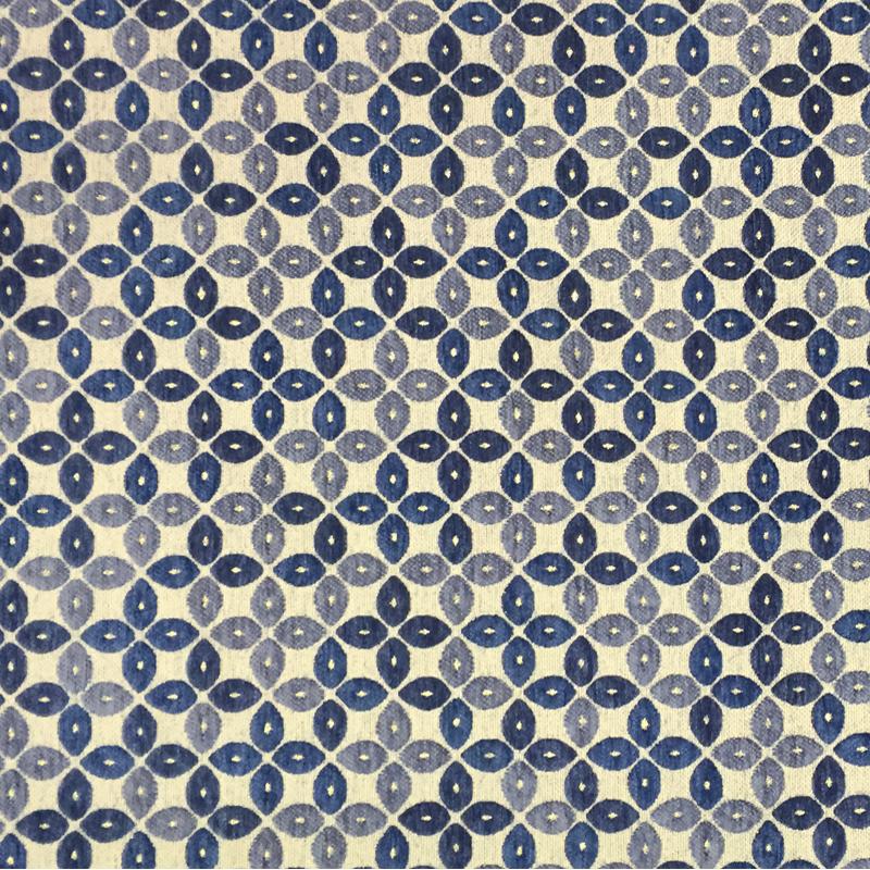 Malone Fabric in color Ocean is a Circle Moden Geometric Fabric pattern good for Upholstery Fabric