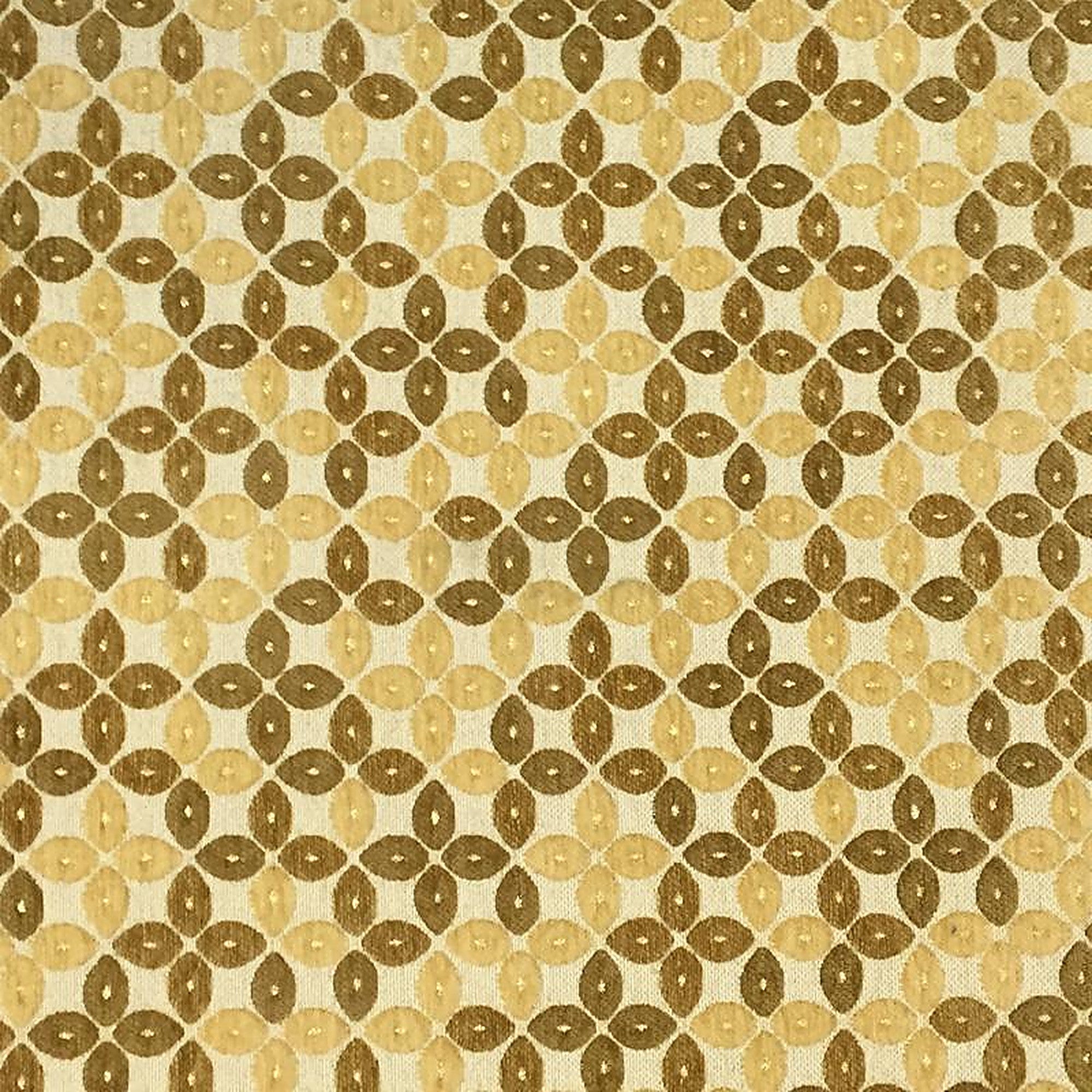 Malone Fabric in color Gold is a Circle Moden Geometric Fabric pattern good for Upholstery Fabric