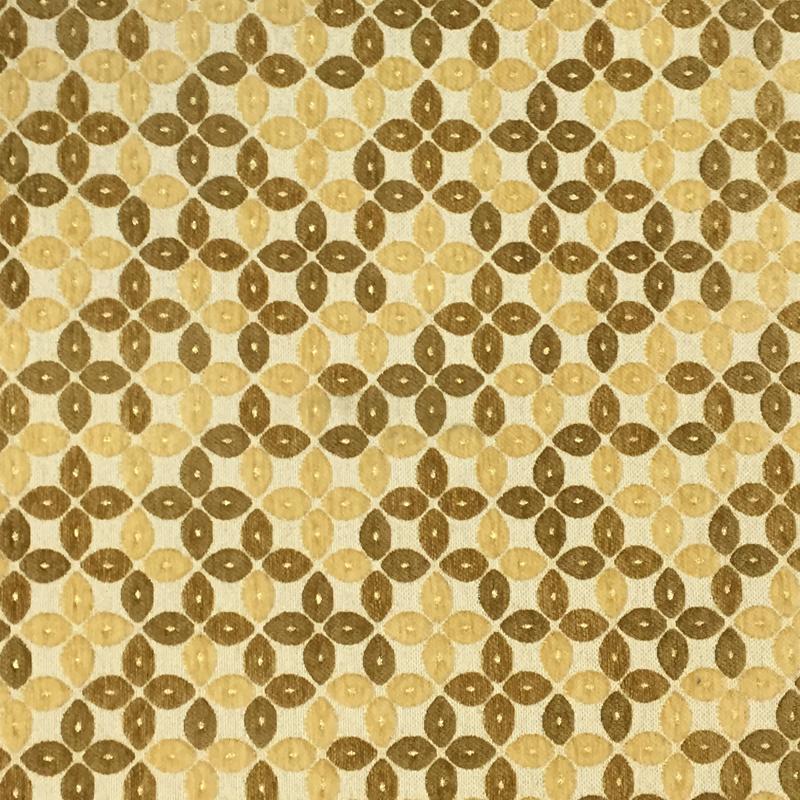 Malone Fabric in color Gold is a Circle Moden Geometric Fabric pattern good for Upholstery Fabric