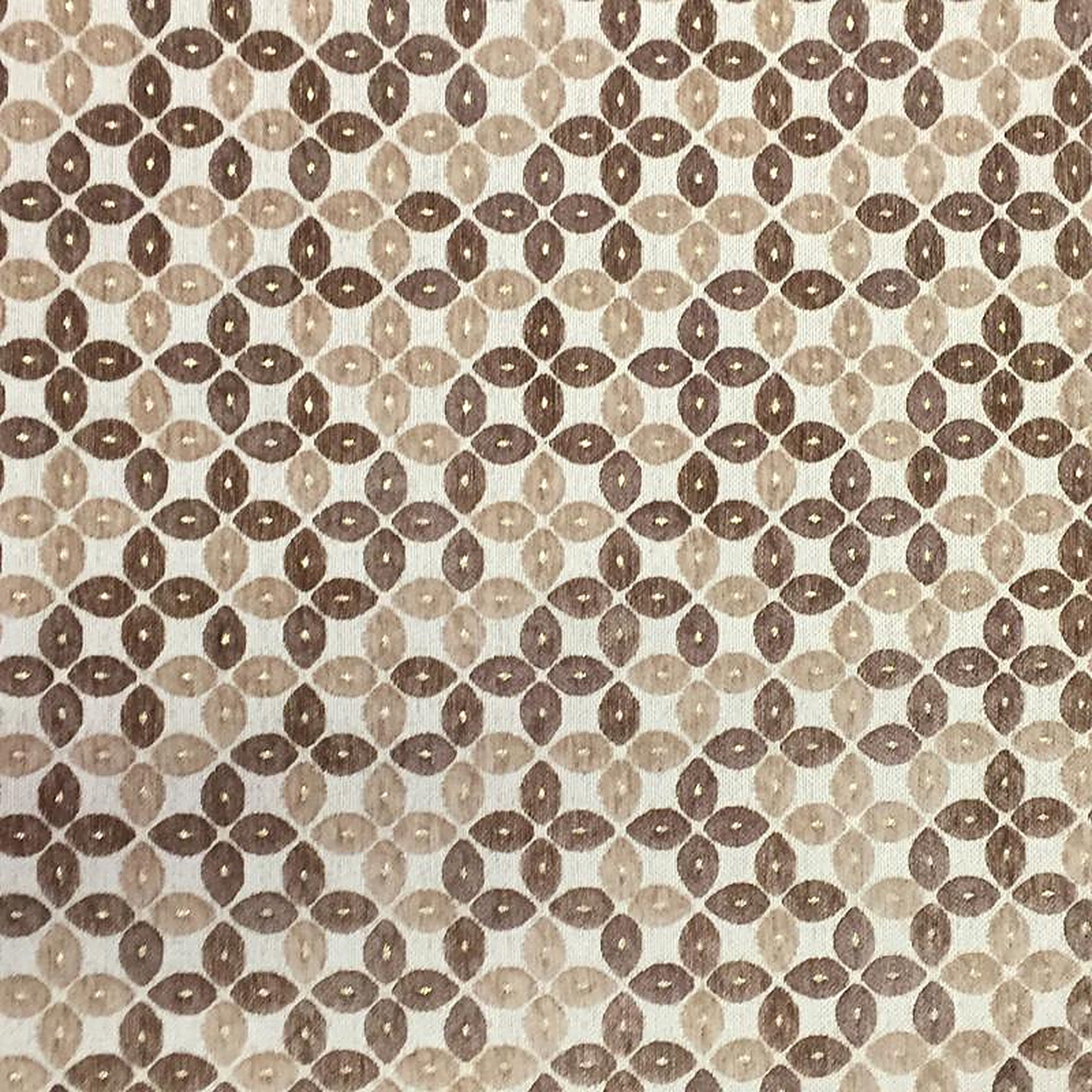 Malone Fabric in color Mocha is a Circle Moden Geometric Fabric pattern good for Upholstery Fabric