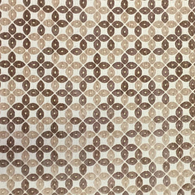 Malone Fabric in color Mocha is a Circle Moden Geometric Fabric pattern good for Upholstery Fabric