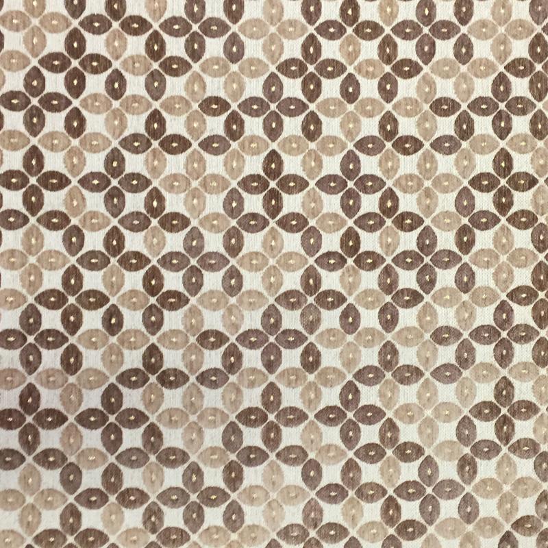 Malone Fabric in color Mocha is a Circle Moden Geometric Fabric pattern good for Upholstery Fabric