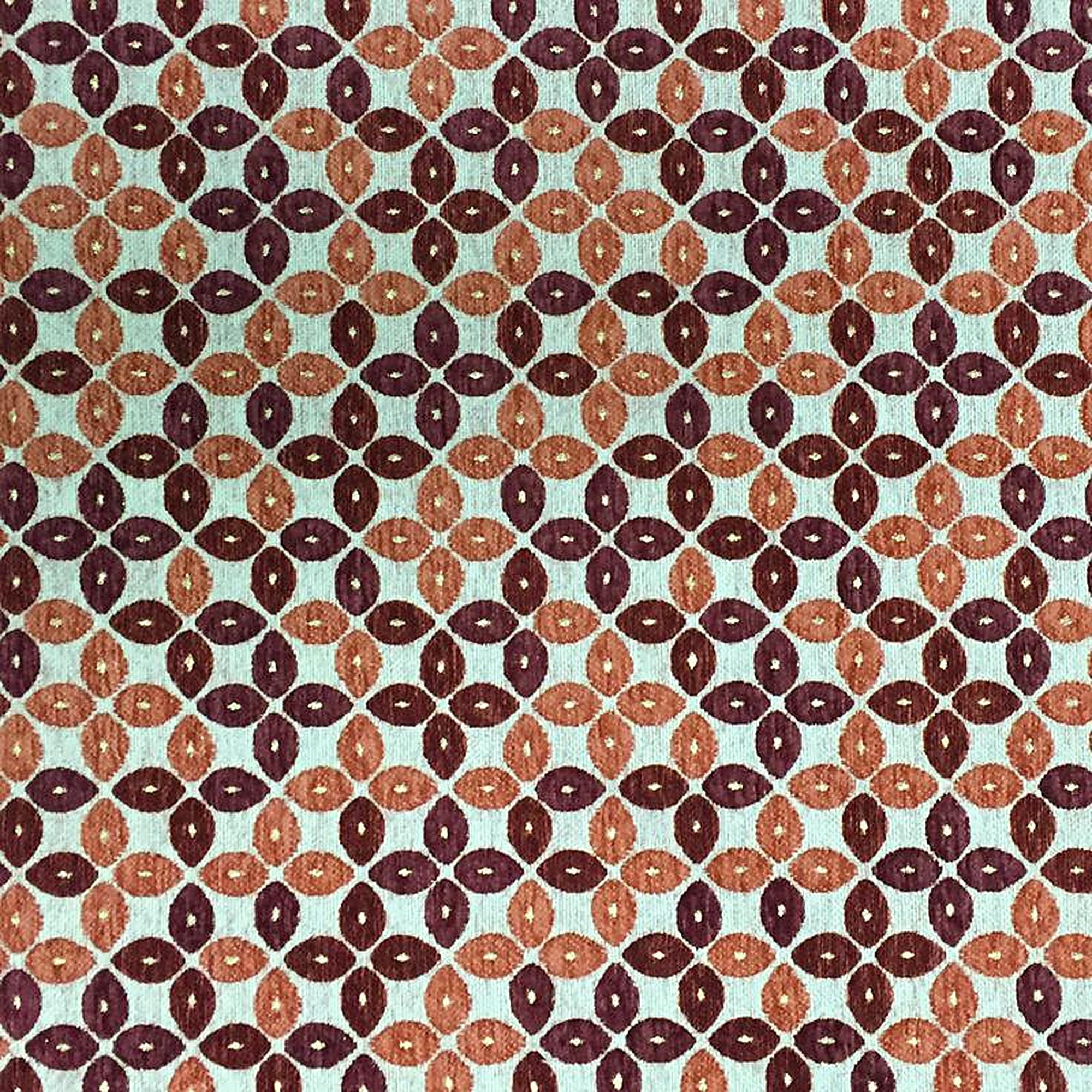 Malone Fabric in color Wine is a Circle Moden Geometric Fabric pattern good for Upholstery Fabric