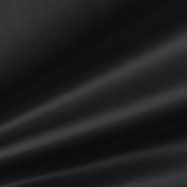 Mason Fabric in color Black that has a wavy look is a Double Width Solid Satin Faux Silk Fabric that is good for Drapery & Curtain Fabric and Table Linen Fabric