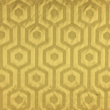 Metro Fabric in color Gold is a Hexagon Modern Geometric Fabric pattern good for Drapery & Curtain Fabric and Upholstery Fabric