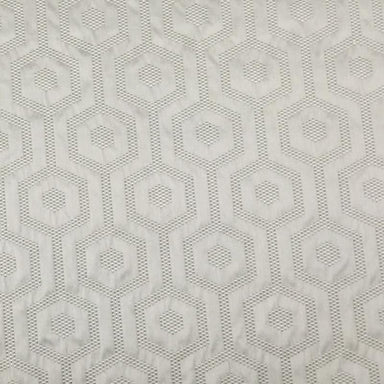 Metro Fabric in color Ivory is a Hexagon Modern Geometric Fabric pattern good for Drapery & Curtain Fabric and Upholstery Fabric