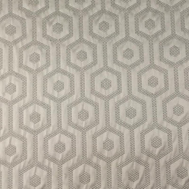 Metro Fabric in color Pewter is a Hexagon Modern Geometric Fabric pattern good for Drapery & Curtain Fabric and Upholstery Fabric