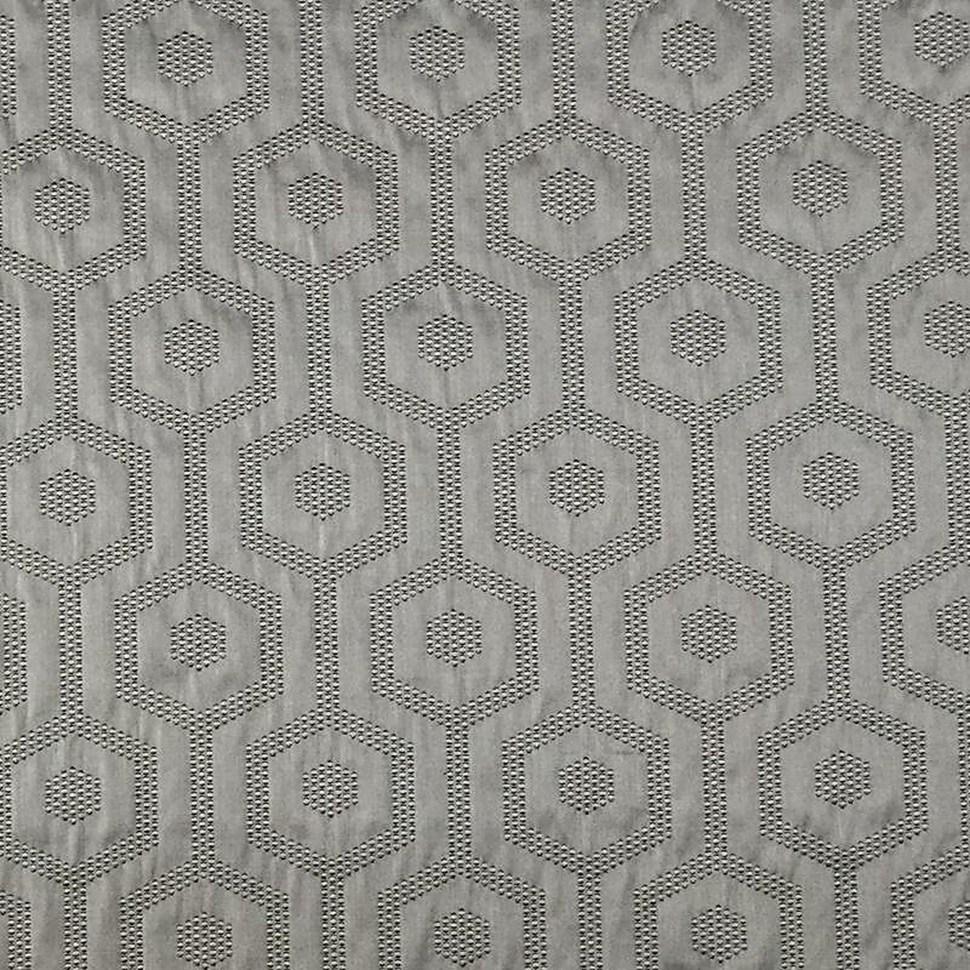 Metro Fabric in color Charcoal is a Hexagon Modern Geometric Fabric pattern good for Drapery & Curtain Fabric and Upholstery Fabric