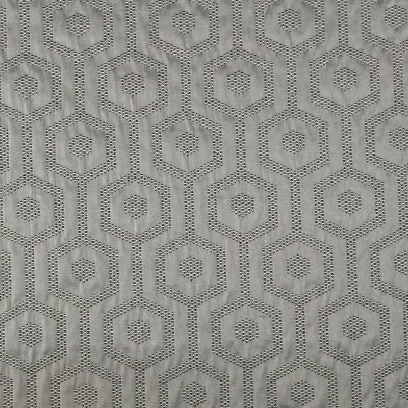 Metro Fabric in color Charcoal is a Hexagon Modern Geometric Fabric pattern good for Drapery & Curtain Fabric and Upholstery Fabric