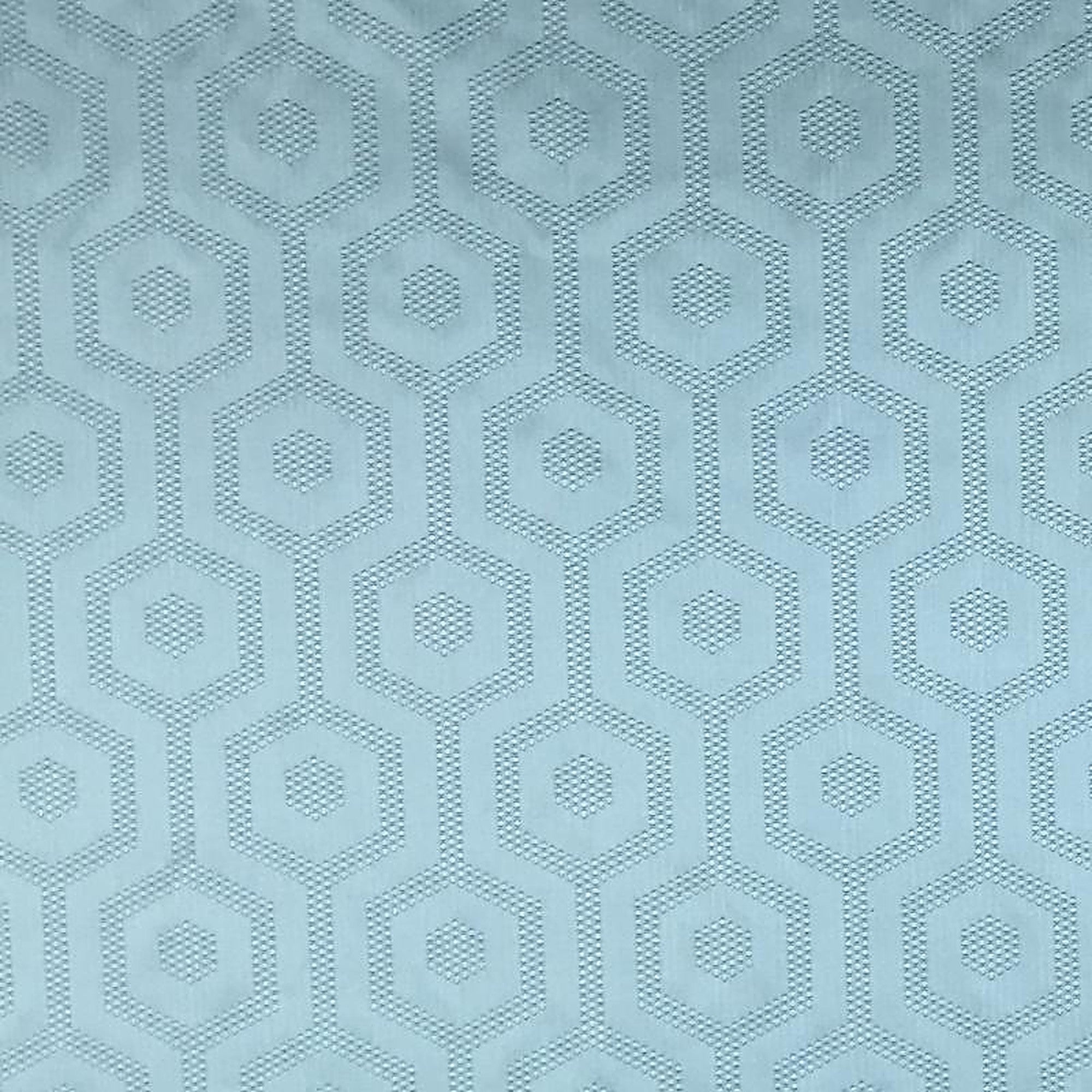 Metro Fabric in color Teal is a Hexagon Modern Geometric Fabric pattern good for Drapery & Curtain Fabric and Upholstery Fabric