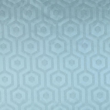 Metro Fabric in color Teal is a Hexagon Modern Geometric Fabric pattern good for Drapery & Curtain Fabric and Upholstery Fabric