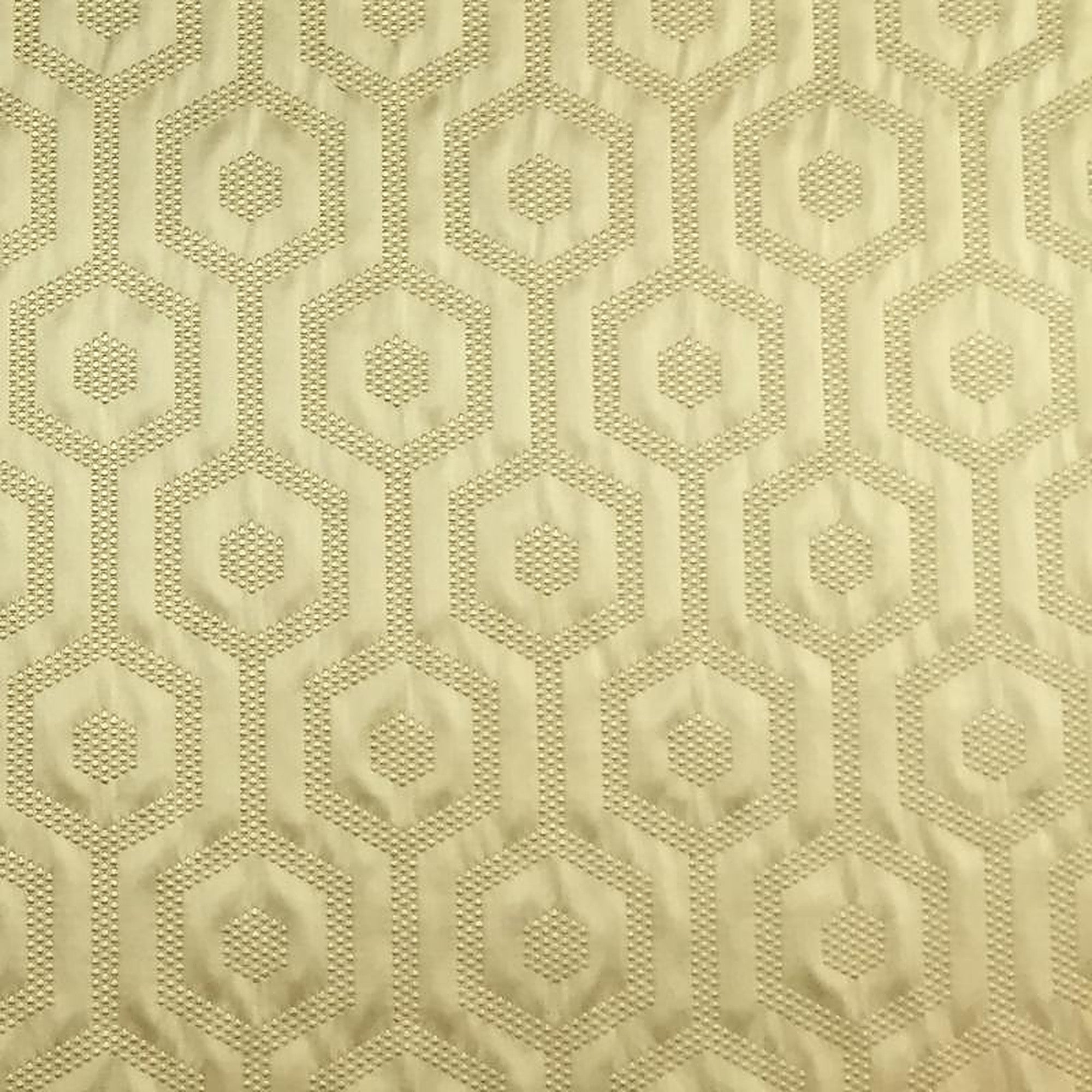 Metro Fabric in color Mimosa is a Hexagon Modern Geometric Fabric pattern good for Drapery & Curtain Fabric and Upholstery Fabric
