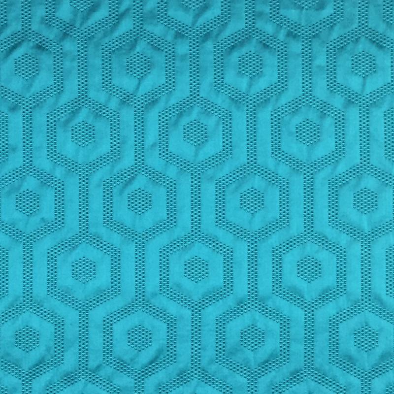 Metro Fabric in color Jade is a Hexagon Modern Geometric Fabric pattern good for Drapery & Curtain Fabric and Upholstery Fabric