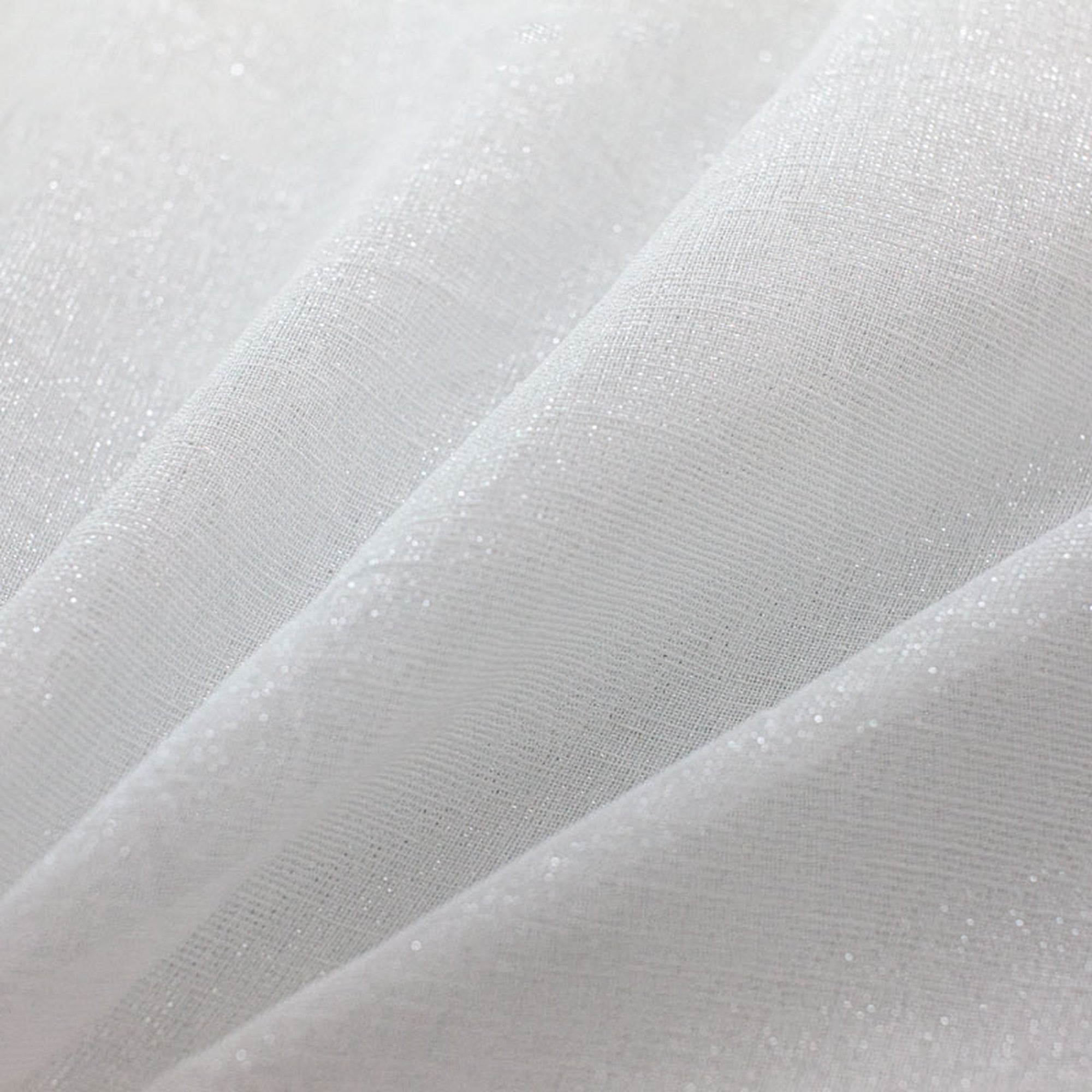 Nash fabric in color White showcasing fabric solid metallic sheer drapery & curtain fabric.