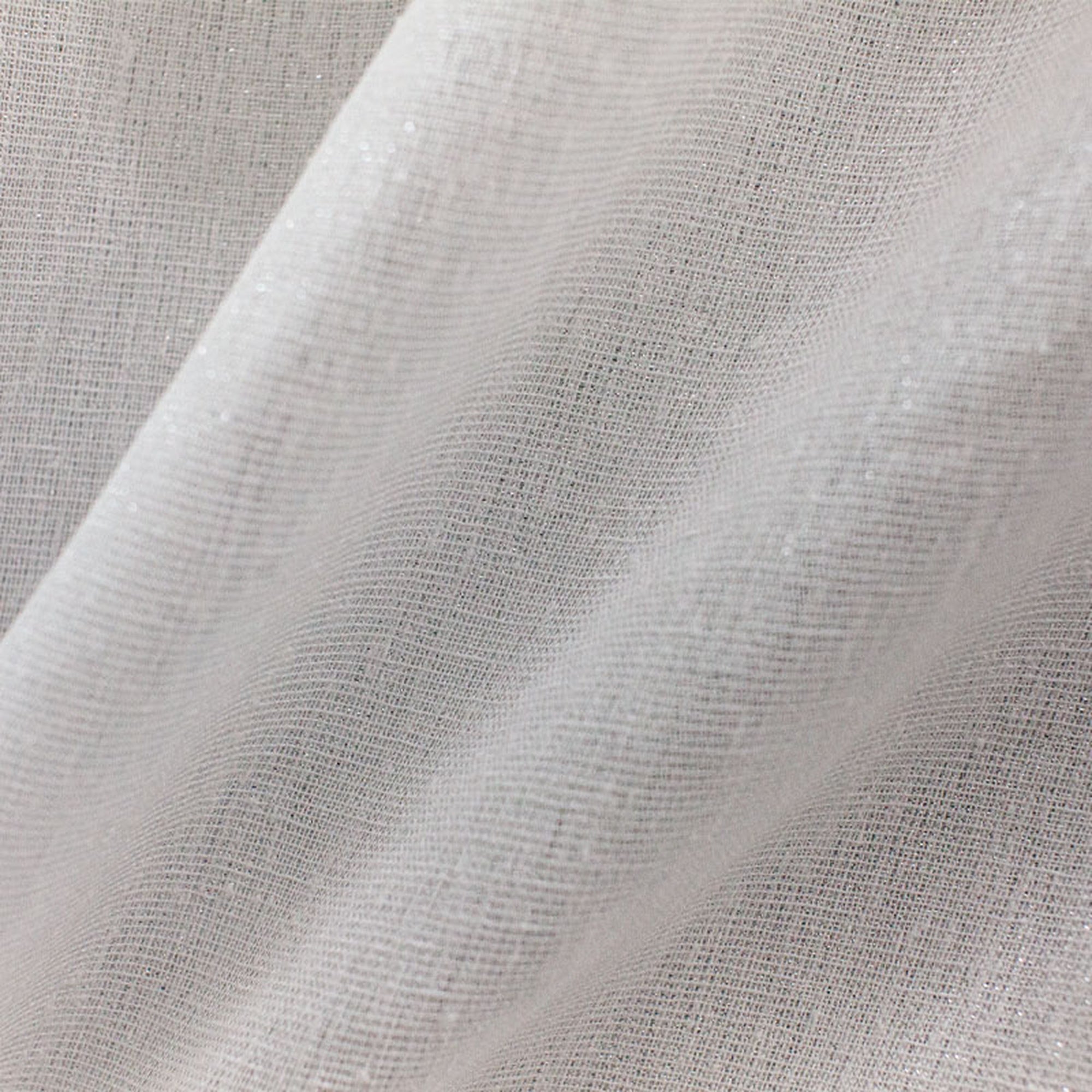 Nash fabric in color Ivory showcasing fabric solid metallic sheer drapery & curtain fabric.